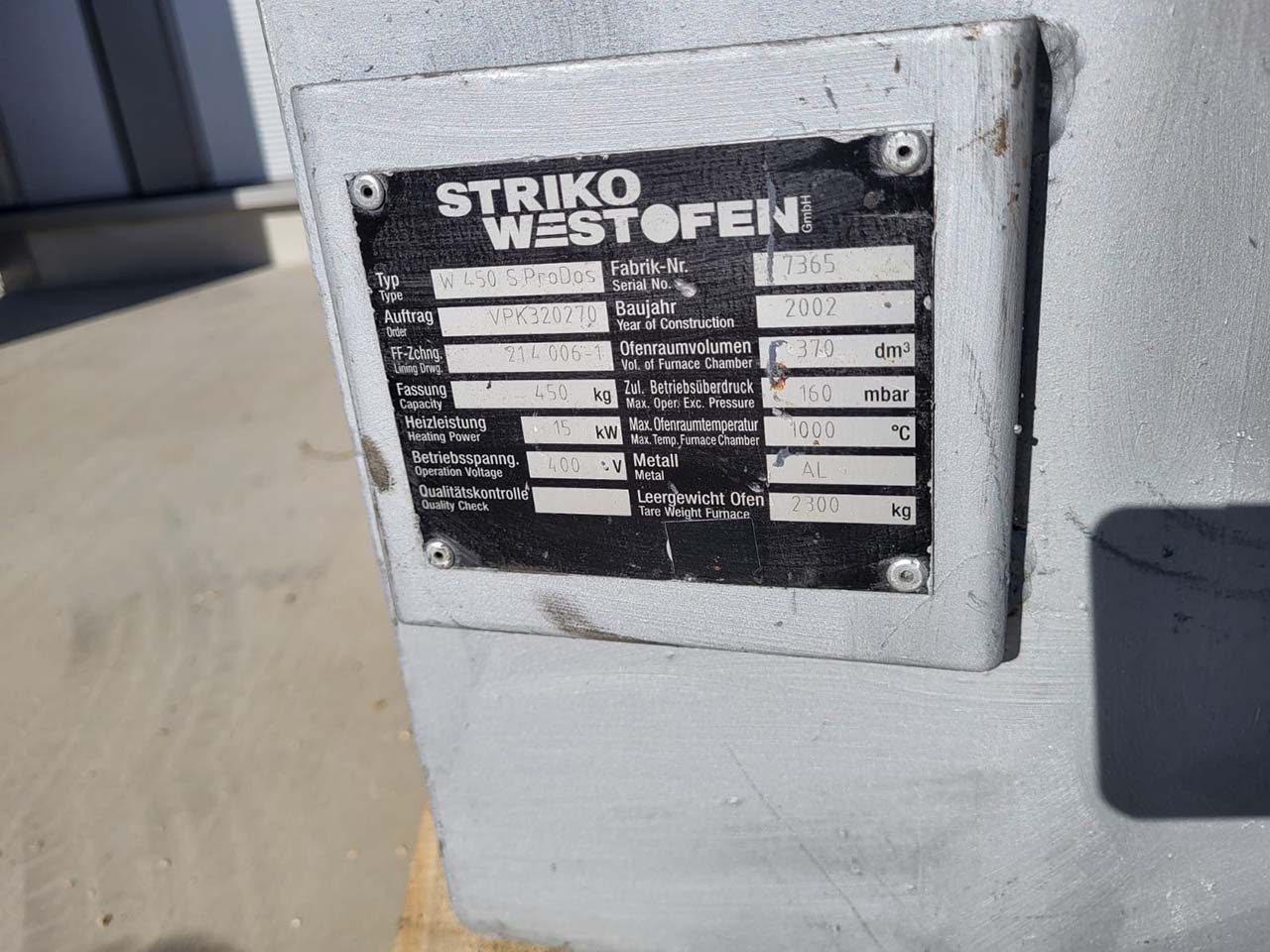 StrikoWestofen W 650 SL ProDos XP Horno dosificador O1756, usado StrikoWestofen W 650 SL ProDos XP Horno dosificador O1756, usado