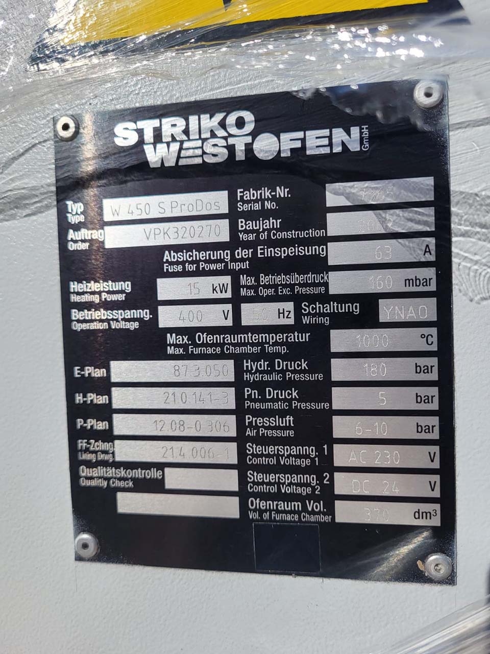 StrikoWestofen W 650 SL ProDos XP Horno dosificador O1756, usado StrikoWestofen W 650 SL ProDos XP Horno dosificador O1756, usado