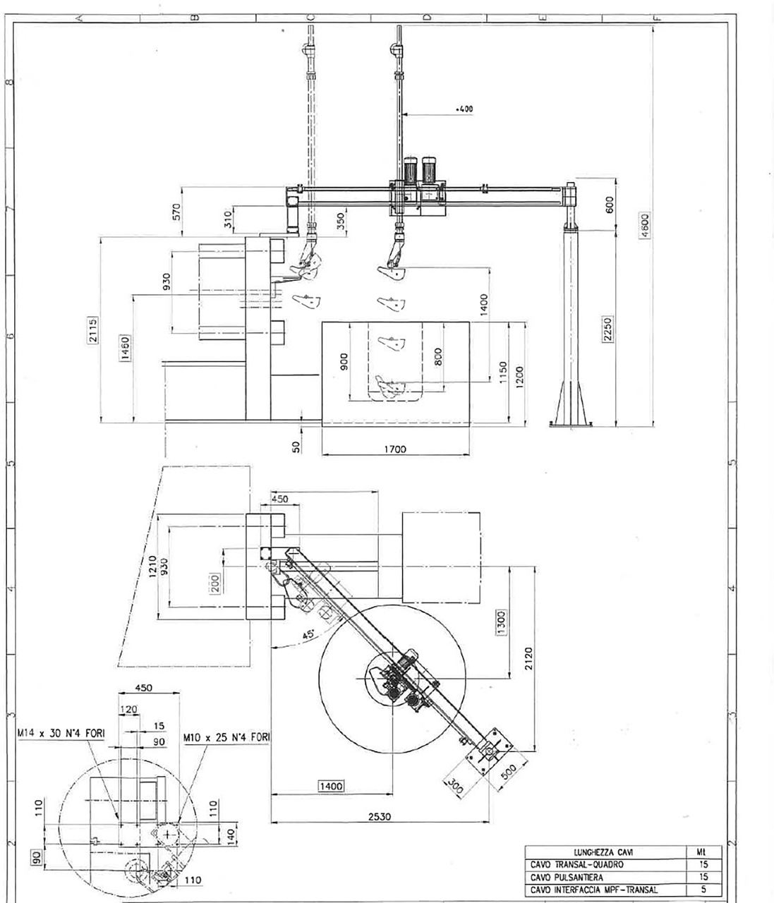 Cargador lineal de metales Tecnopresse CMT1 MD1615, nunca utilizado