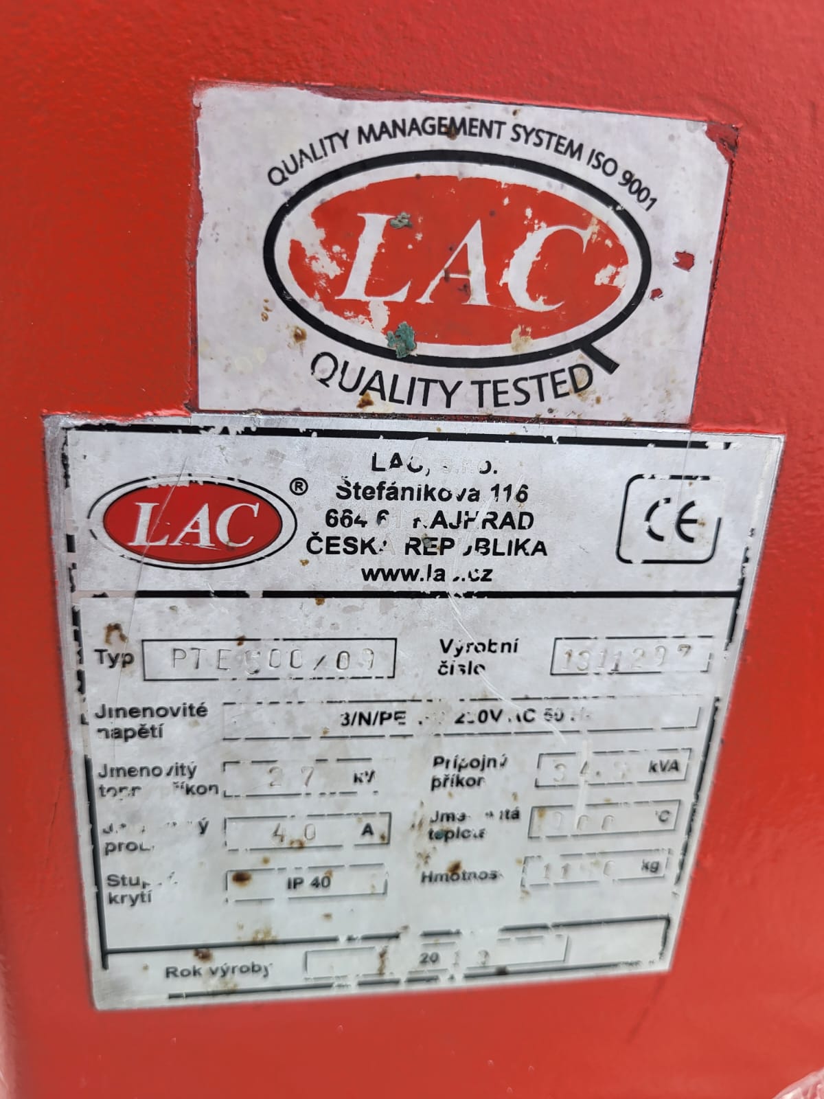 Horno de mantenimiento LAC PTE 500/09 O1838, usado Horno de mantenimiento LAC PTE 500/09 O1838, usado